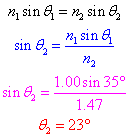 Snell's Law Answer